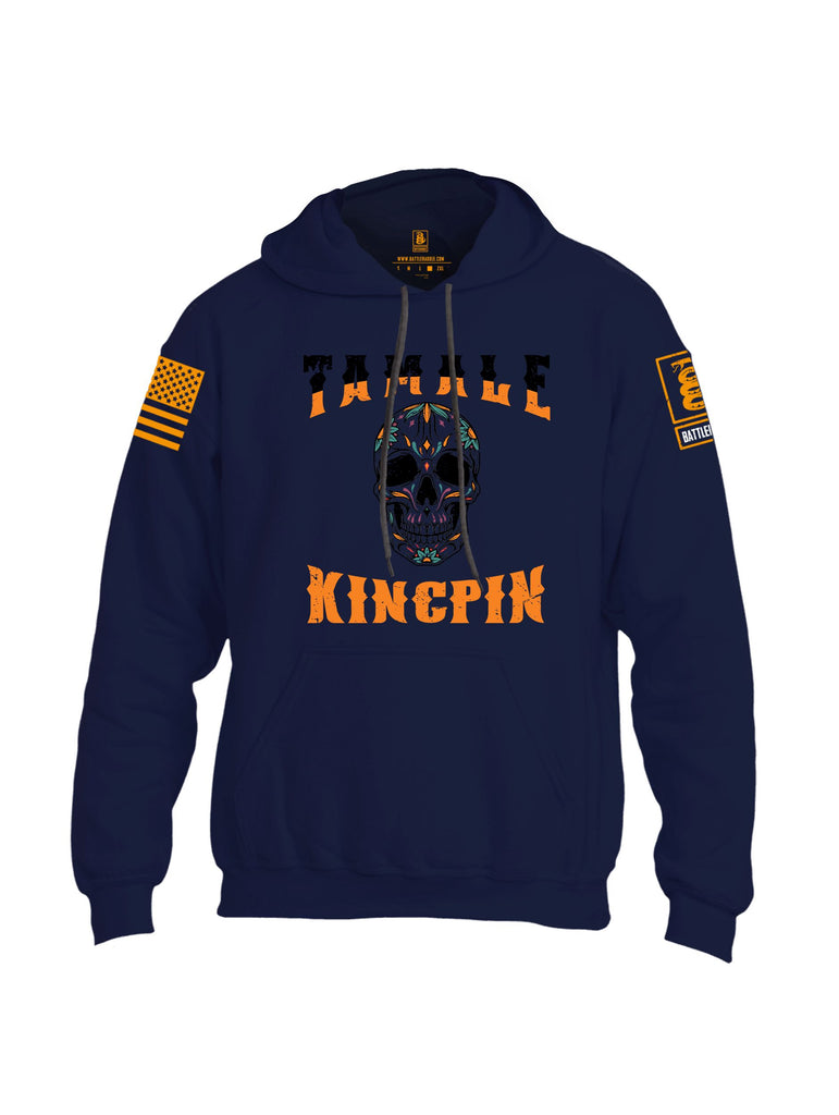 Battleraddle Tamale Kingpin Orange Sleeves Uni Cotton Blended Hoodie With Pockets