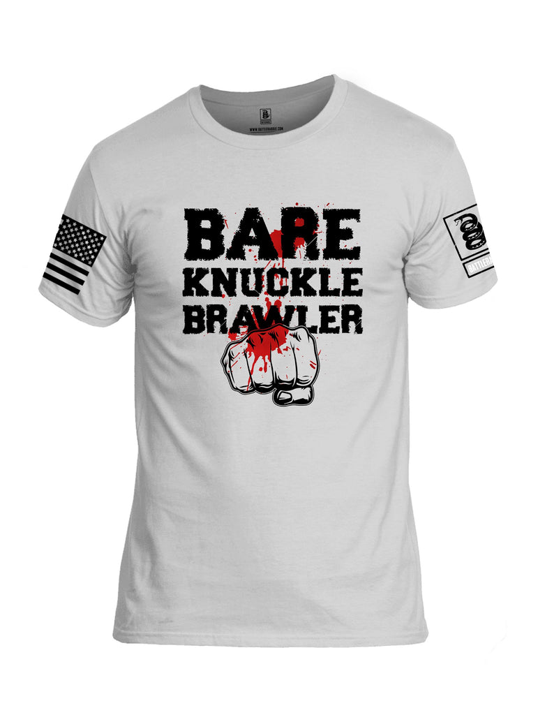 Battleraddle Bare Knuckle Brawler  Black Sleeves Men Cotton Crew Neck T-Shirt