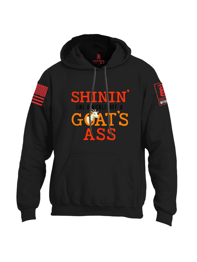 Battleraddle Shinin Like A Nickle  Red Sleeves Uni Cotton Blended Hoodie With Pockets