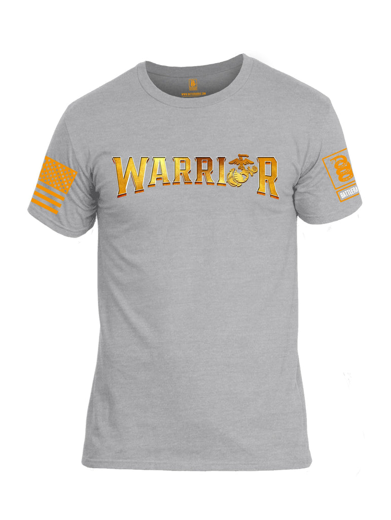 Battleraddle Warrior Orange Sleeves Men Cotton Crew Neck T-Shirt