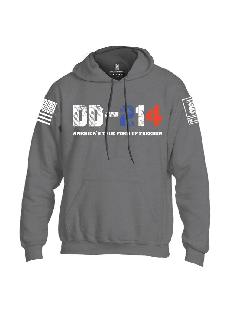 Battleraddle Dd214 Americas True Freedom White Sleeves Uni Cotton Blended Hoodie With Pockets