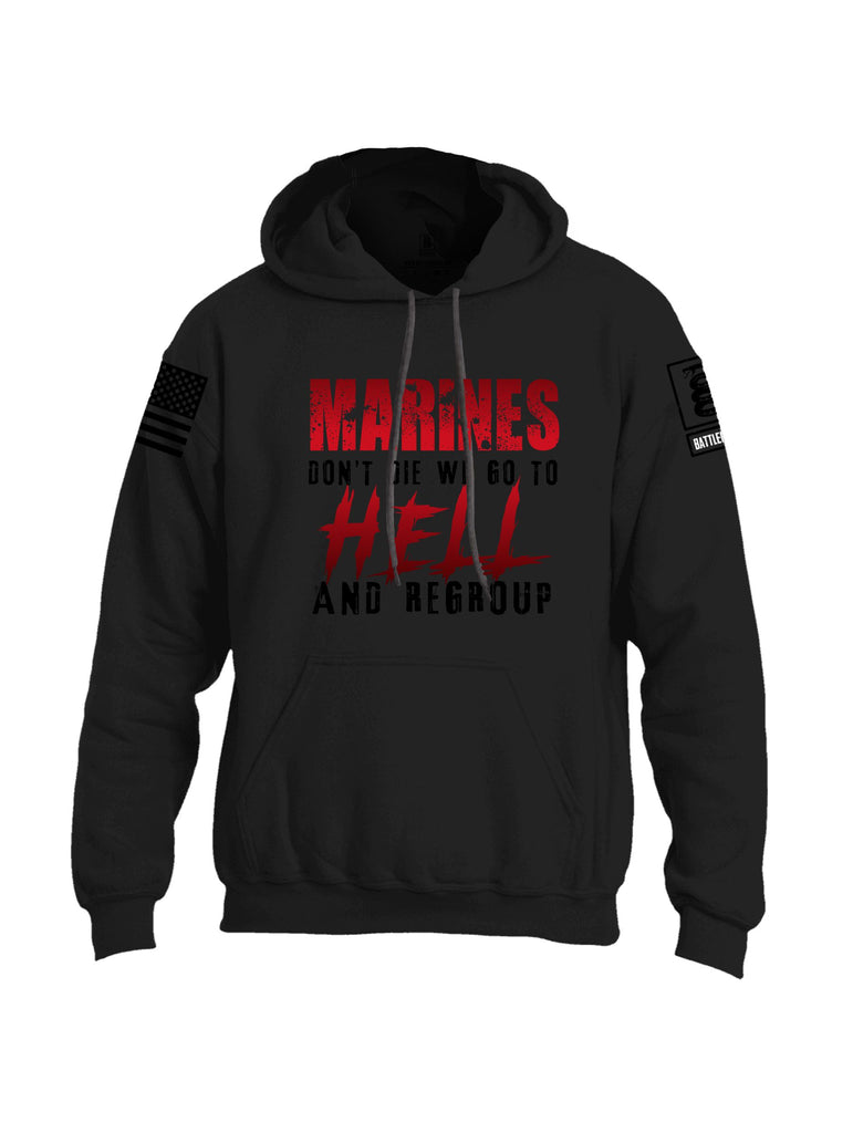 Battleraddle Marines Dont Die  Black Sleeves Uni Cotton Blended Hoodie With Pockets