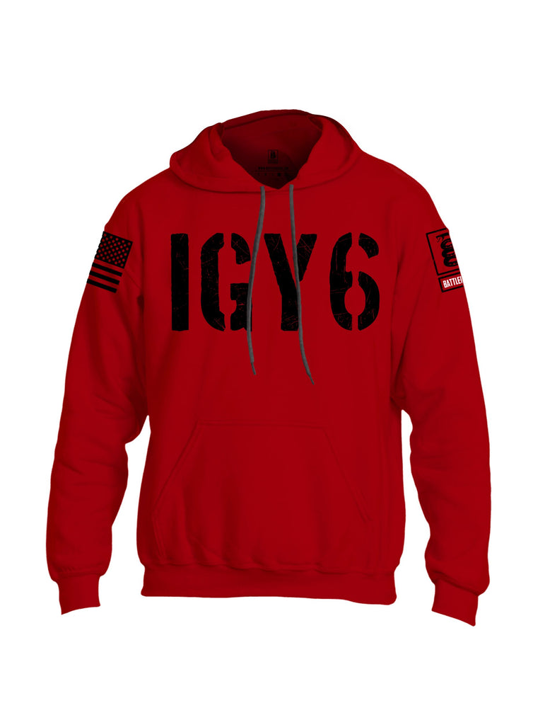 Battleraddle Igy6 Black Sleeves Uni Cotton Blended Hoodie With Pockets