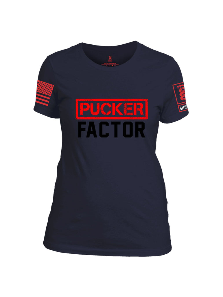 Battleraddle Pucker Factor  Red Sleeves Women Cotton Crew Neck T-Shirt