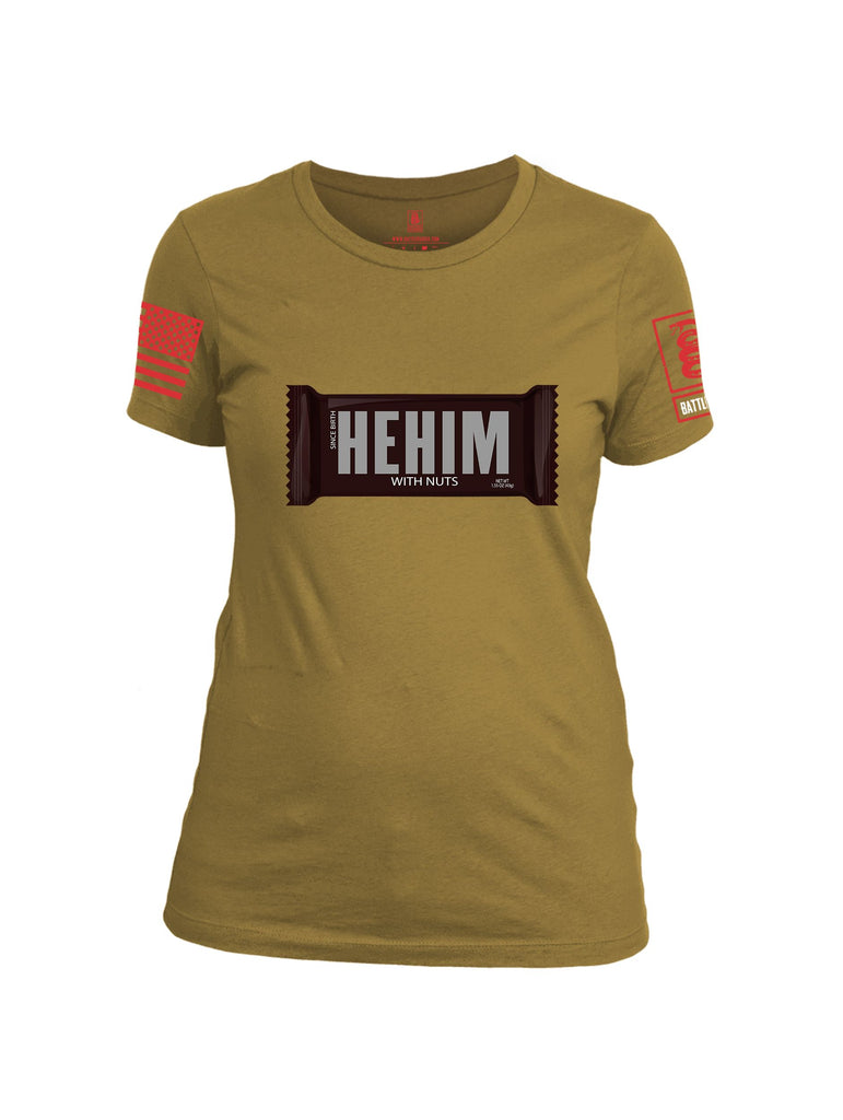 Battleraddle Hehim Choco Bar  Red Sleeves Women Cotton Crew Neck T-Shirt