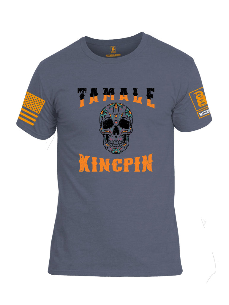 Battleraddle Tamale Kingpin Orange Sleeves Men Cotton Crew Neck T-Shirt