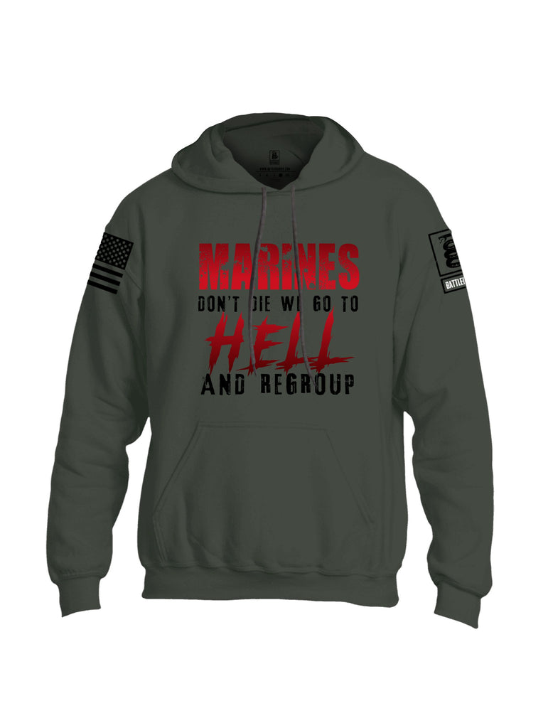 Battleraddle Marines Dont Die  Black Sleeves Uni Cotton Blended Hoodie With Pockets