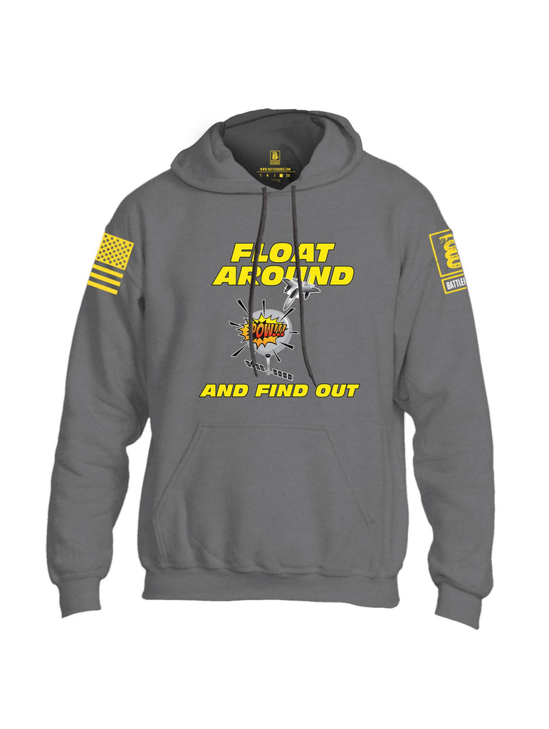 Battleraddle Float Around And Find Out Yellow Sleeves Uni Cotton Blended Hoodie With Pockets