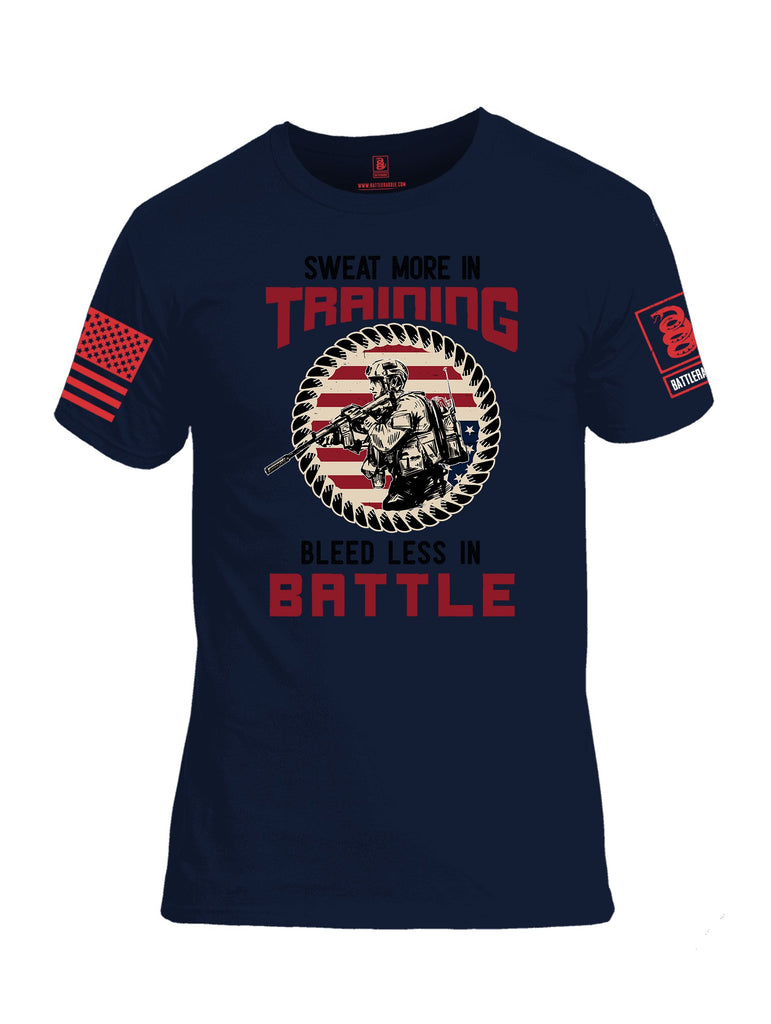 Battleraddle Sweat More In Training  Red Sleeves Men Cotton Crew Neck T-Shirt