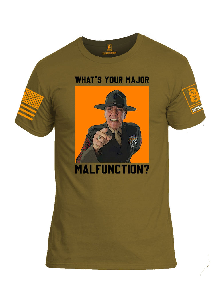Battleraddle What'S Your Major  Orange Sleeves Men Cotton Crew Neck T-Shirt