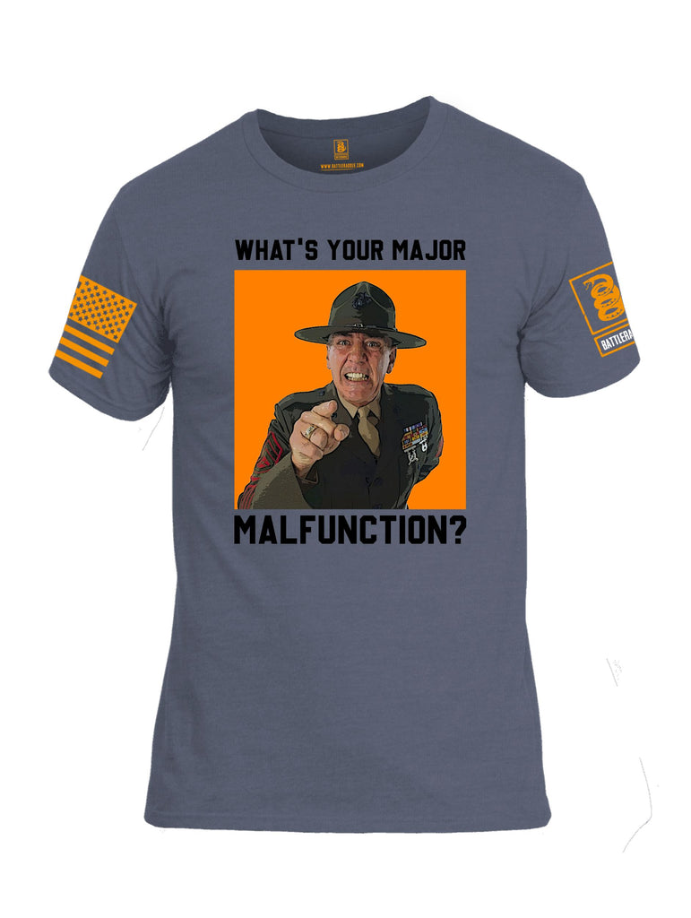 Battleraddle What'S Your Major  Orange Sleeves Men Cotton Crew Neck T-Shirt