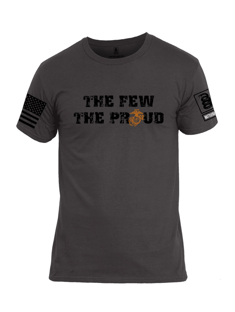 Battleraddle The Few The Proud  Black Sleeves Men Cotton Crew Neck T-Shirt