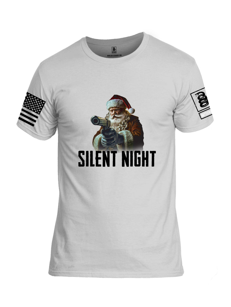 Battleraddle Silent Night Black Sleeves Men Cotton Crew Neck T-Shirt