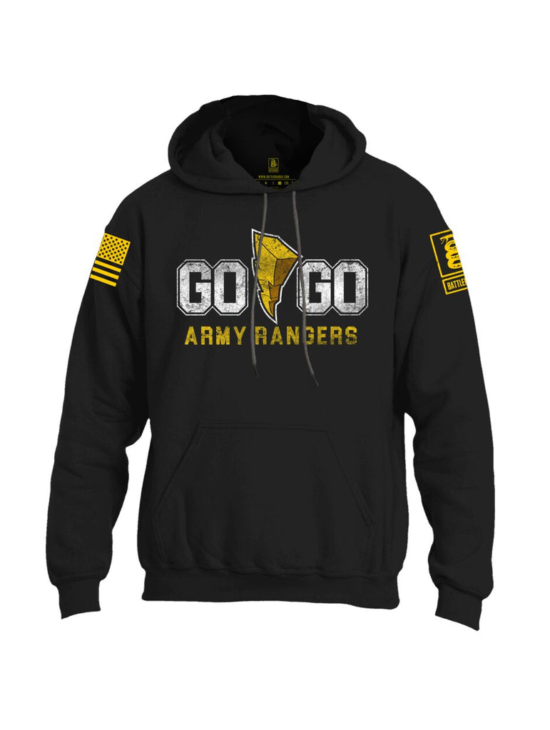 Battleraddle Go Go Army Rangers Yellow Sleeve Print Mens Blended Hoodie With Pockets