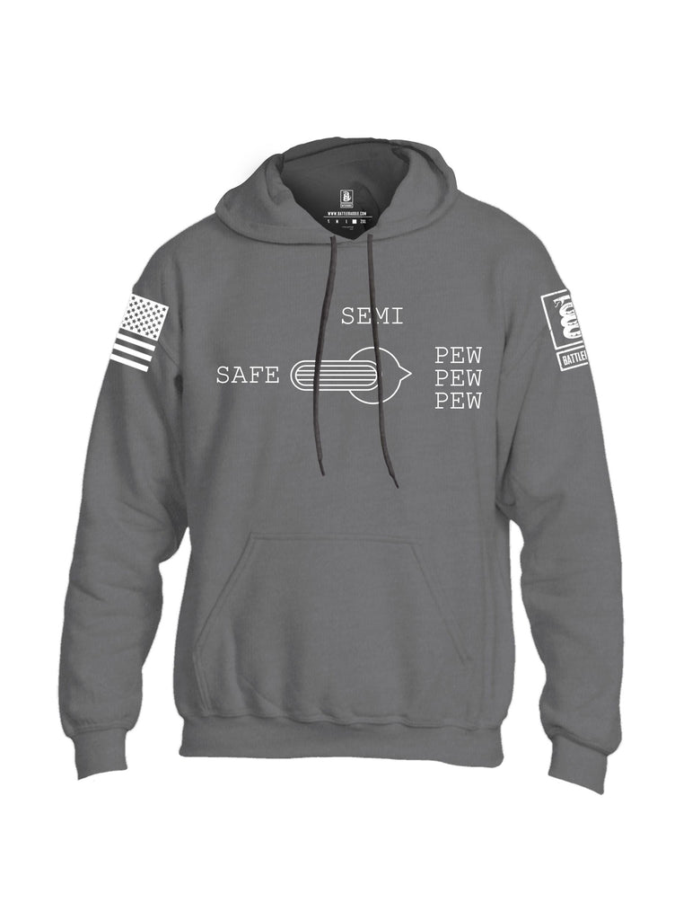 Battleraddle Pew Pew Pew White Sleeves Uni Cotton Blended Hoodie With Pockets