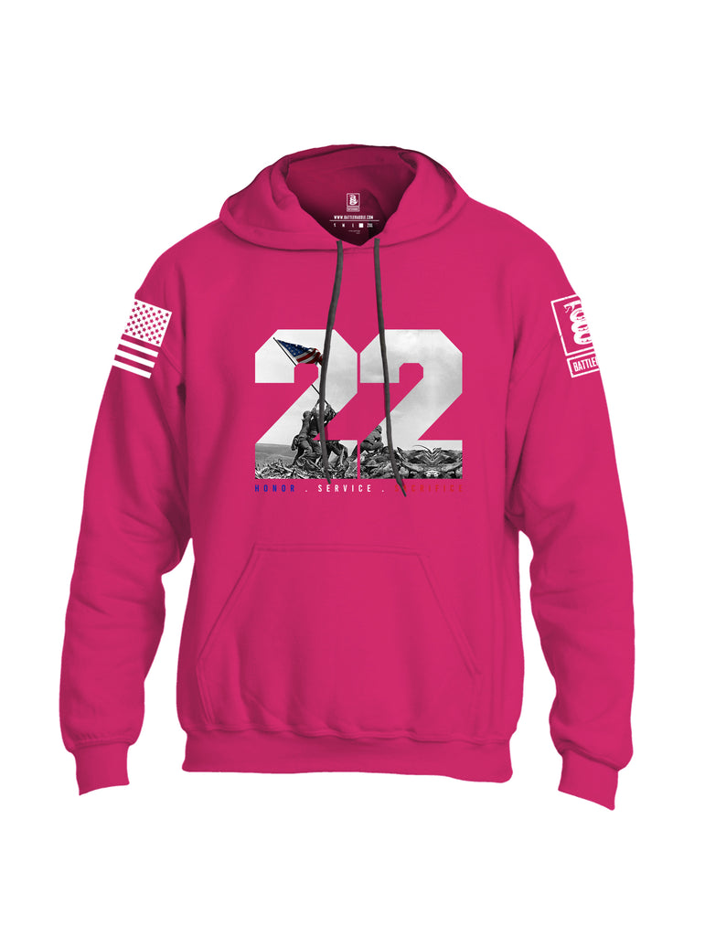 Battleraddle 22 Honor Service Sacrifice {sleeve_color} Sleeves Uni Cotton Blended Hoodie With Pockets