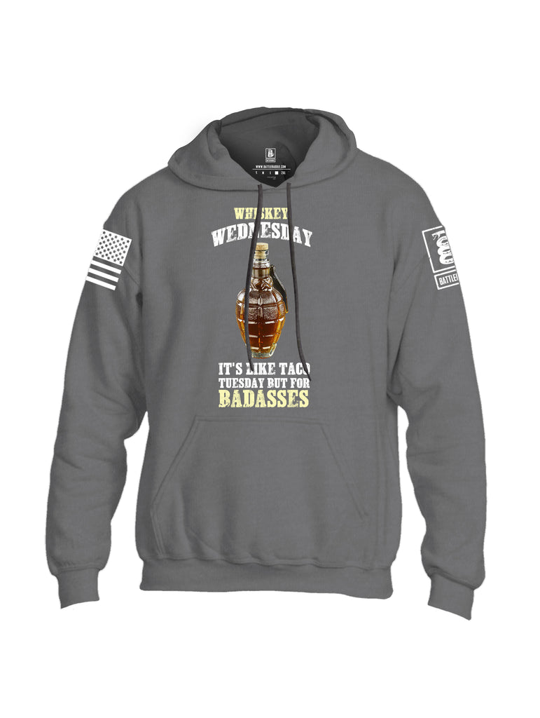 Battleraddle Whiskey Wednesday Is Like Taco Tuesday But For Badasses {sleeve_color} Sleeves Uni Cotton Blended Hoodie With Pockets