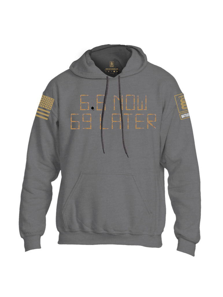 Battleraddle 6.8 Now 69 Later Brass Sleeve Print Mens Blended Hoodie With Pockets