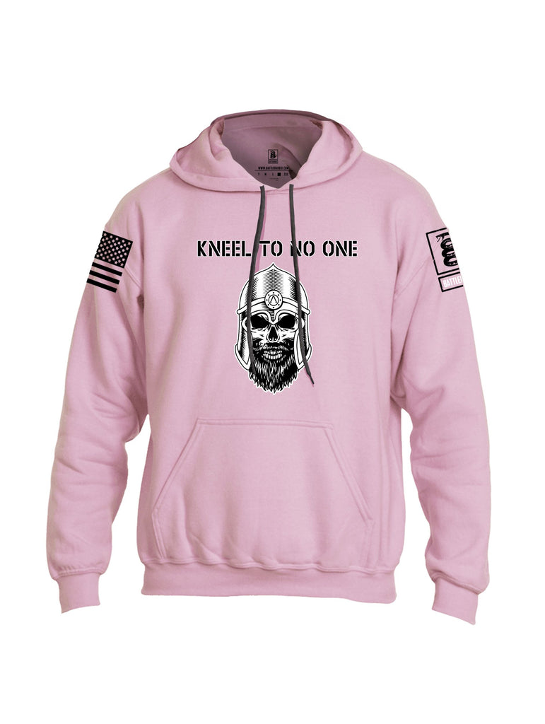 Battleraddle Kneel To No One Black Sleeves Uni Cotton Blended Hoodie With Pockets