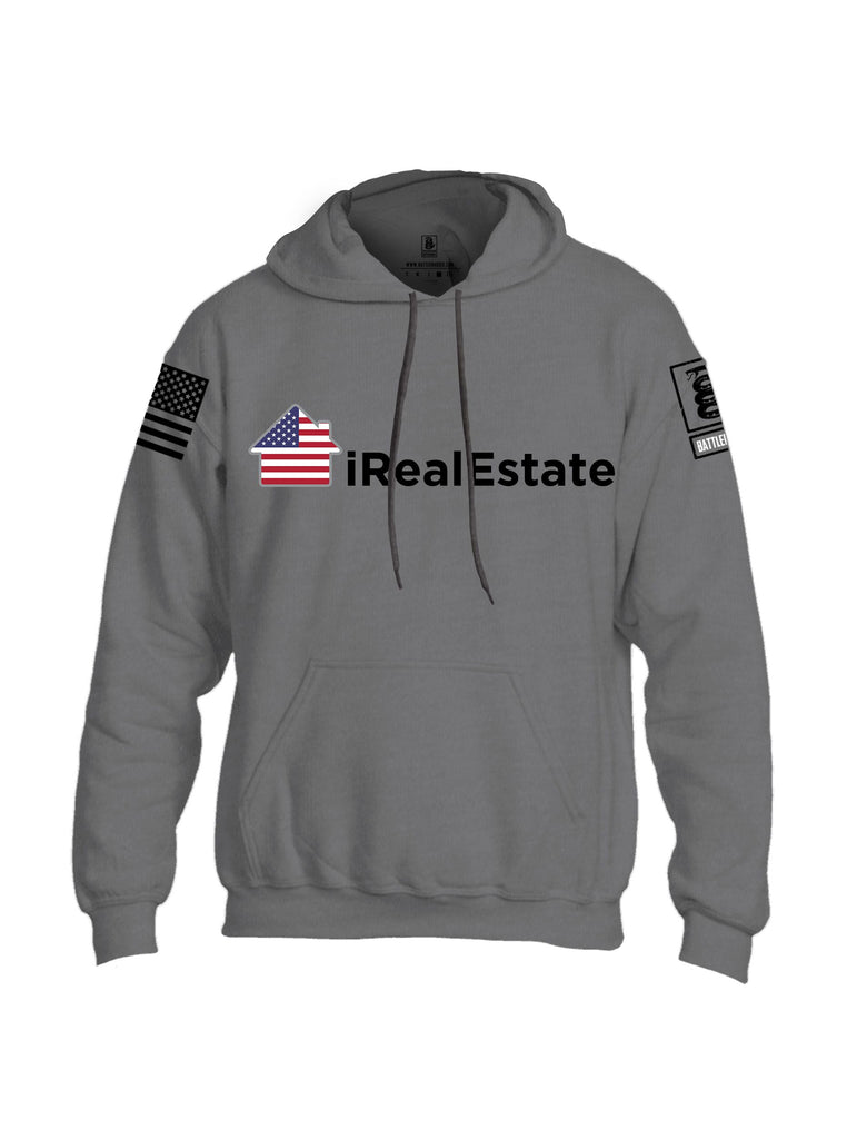 Battleraddle Irealestate Black Sleeves Uni Cotton Blended Hoodie With Pockets