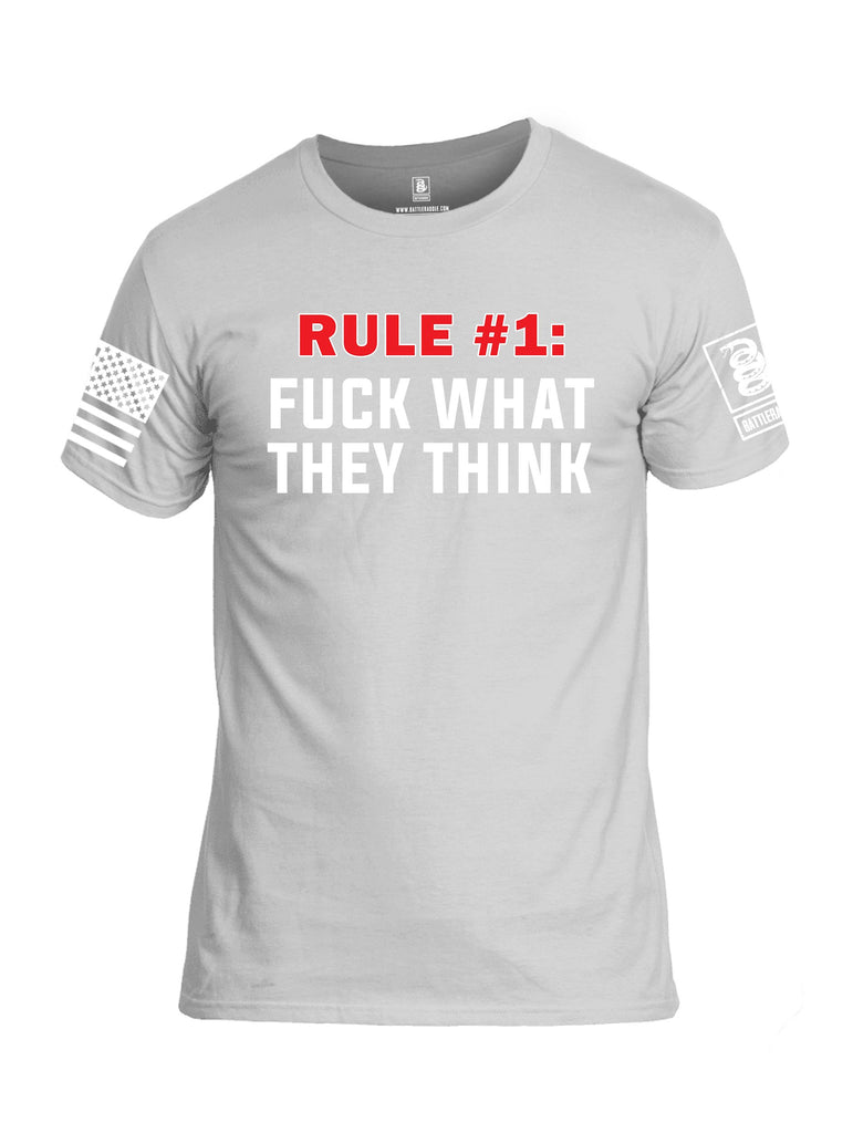 Battleraddle Rule Number 1 White Sleeves Men Cotton Crew Neck T-Shirt