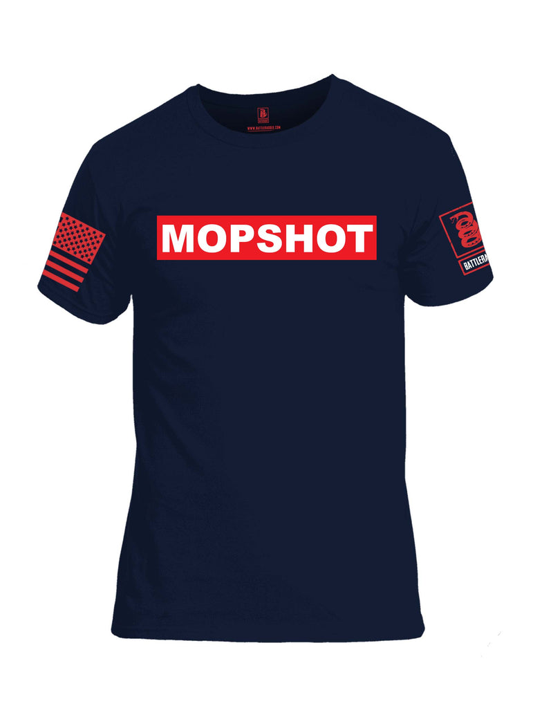 Battleraddle Mopshot Firefighter Red Sleeve Print Mens Cotton Crew Neck T Shirt