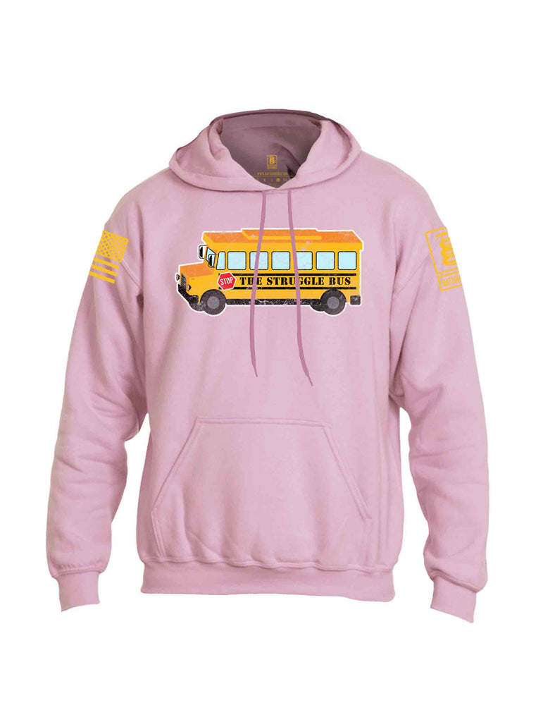 Battleraddle The Struggle Bus Yellow Sleeve Print Mens Blended Hoodie With Pockets