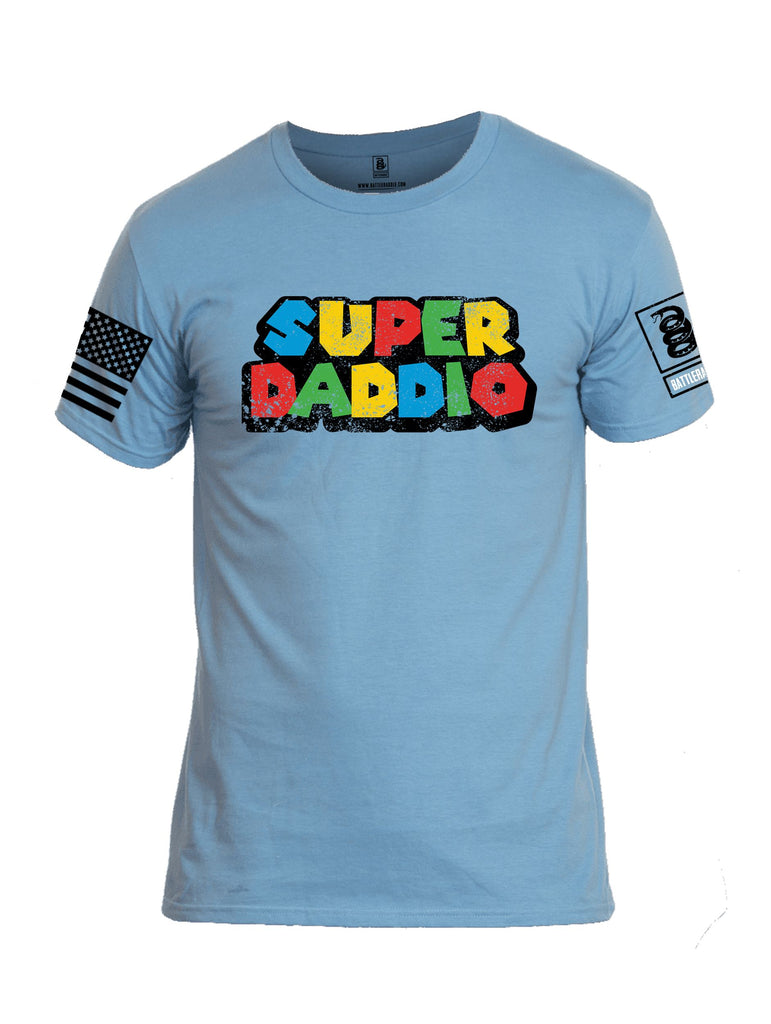 Battleraddle Super Daddio Black Sleeves Men Cotton Crew Neck T-Shirt