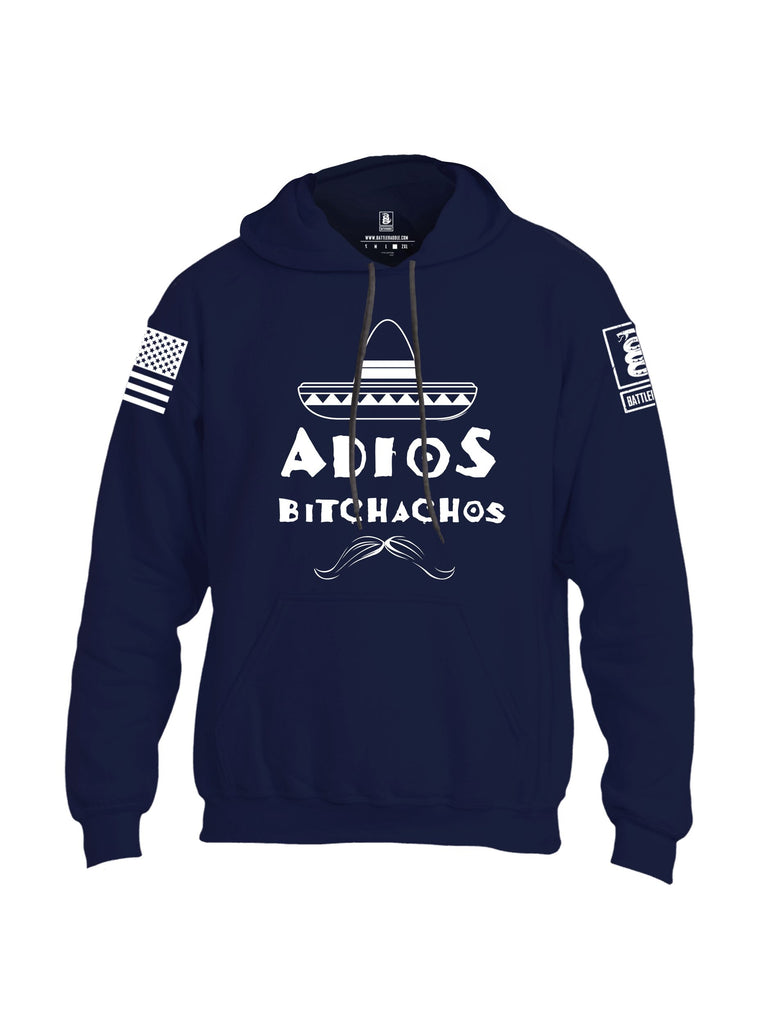 Battleraddle Adios Bitchachos White Sleeves Uni Cotton Blended Hoodie With Pockets