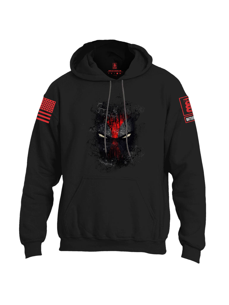 Battleraddle Smoked Avenger Dead Man Snake Eyes Red Sleeve Print Mens Blended Hoodie With Pockets
