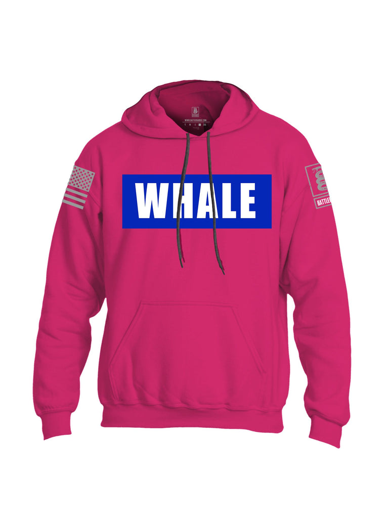 Battleraddle Whale Grey Sleeves Uni Cotton Blended Hoodie With Pockets