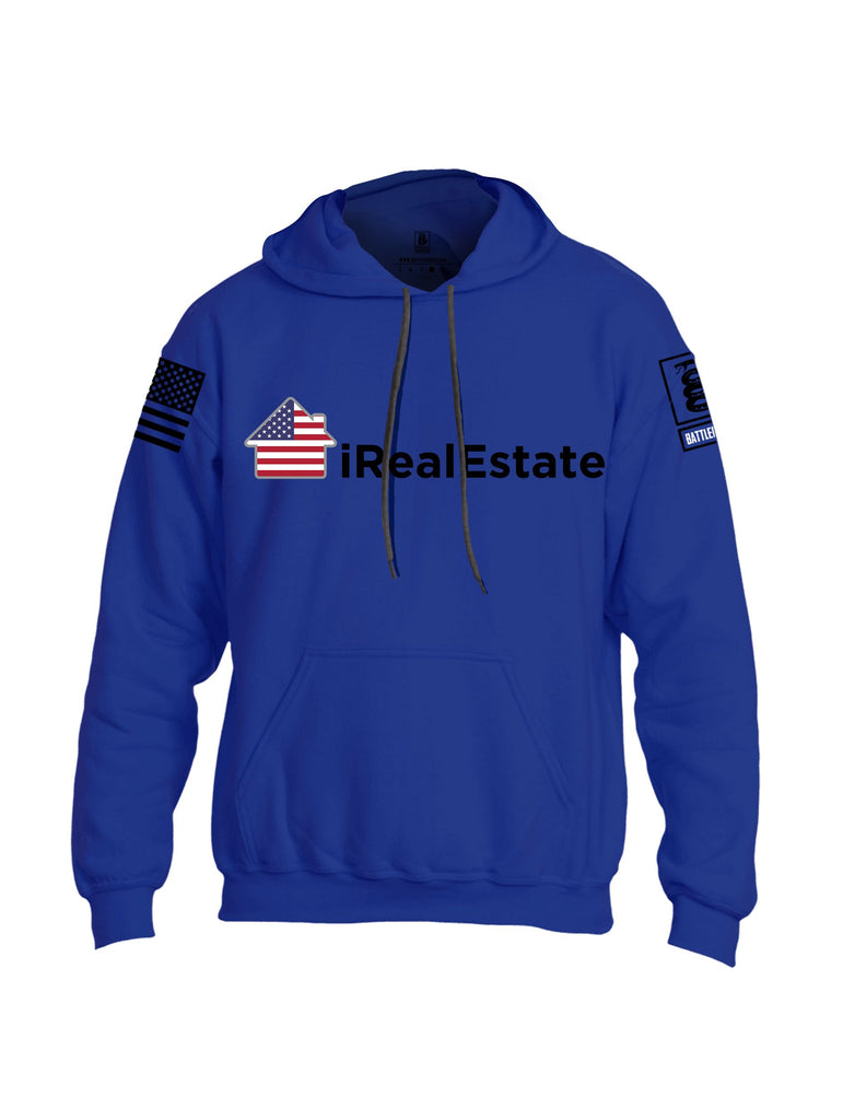 Battleraddle Irealestate Black Sleeves Uni Cotton Blended Hoodie With Pockets