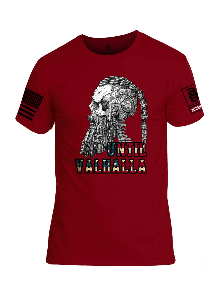 Battleraddle Until Valhalla Black Sleeves Men Cotton Crew Neck T-Shirt