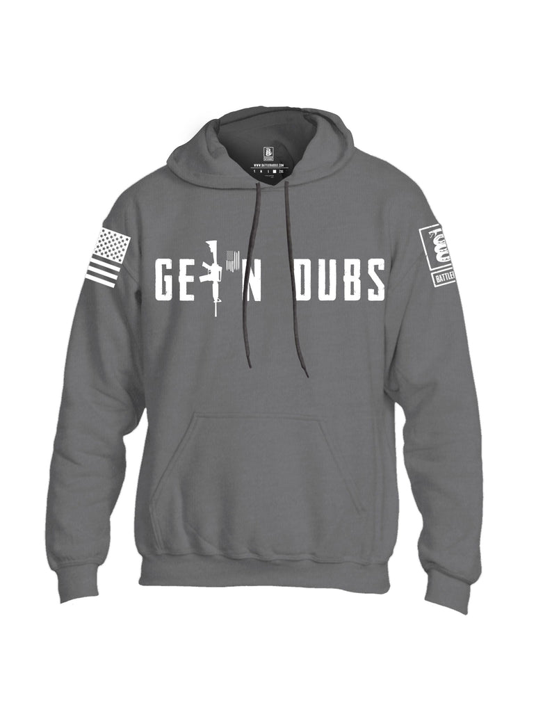 Battleraddle Get'N Dubs Black White Sleeves Uni Cotton Blended Hoodie With Pockets