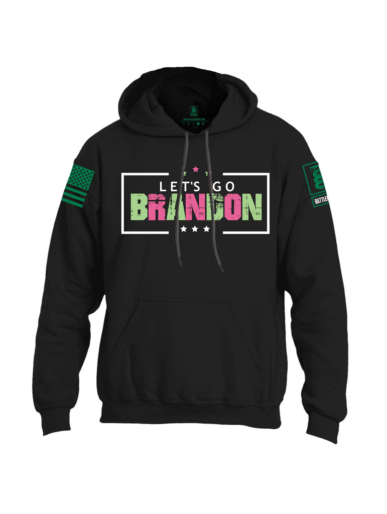 Battleraddle Lets Go Brandon Pearl Green Sleeves Uni Cotton Blended Hoodie With Pockets