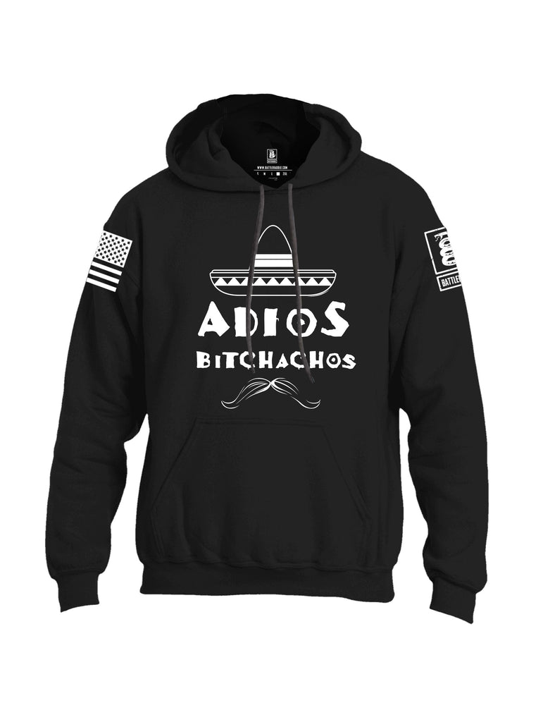 Battleraddle Adios Bitchachos White Sleeves Uni Cotton Blended Hoodie With Pockets
