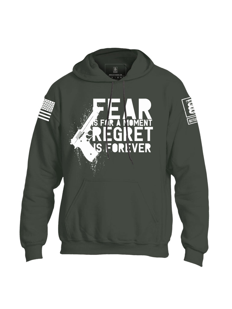 Battleraddle Fear Is For A Moment Regret Is Forever Mens Blended Hoodie With Pockets