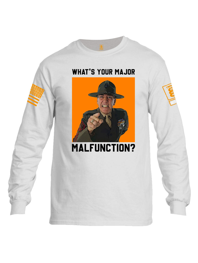 Battleraddle What'S Your Major  Orange Sleeves Men Cotton Crew Neck Long Sleeve T Shirt