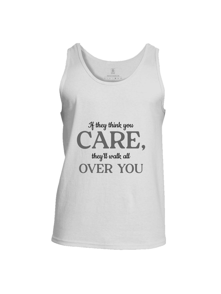 Battleraddle If They Think You Care Grey Sleeves Men Cotton Cotton Tank Top