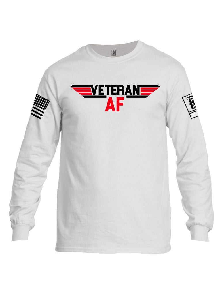 Battleraddle Veteran Af  Black Sleeves Men Cotton Crew Neck Long Sleeve T Shirt