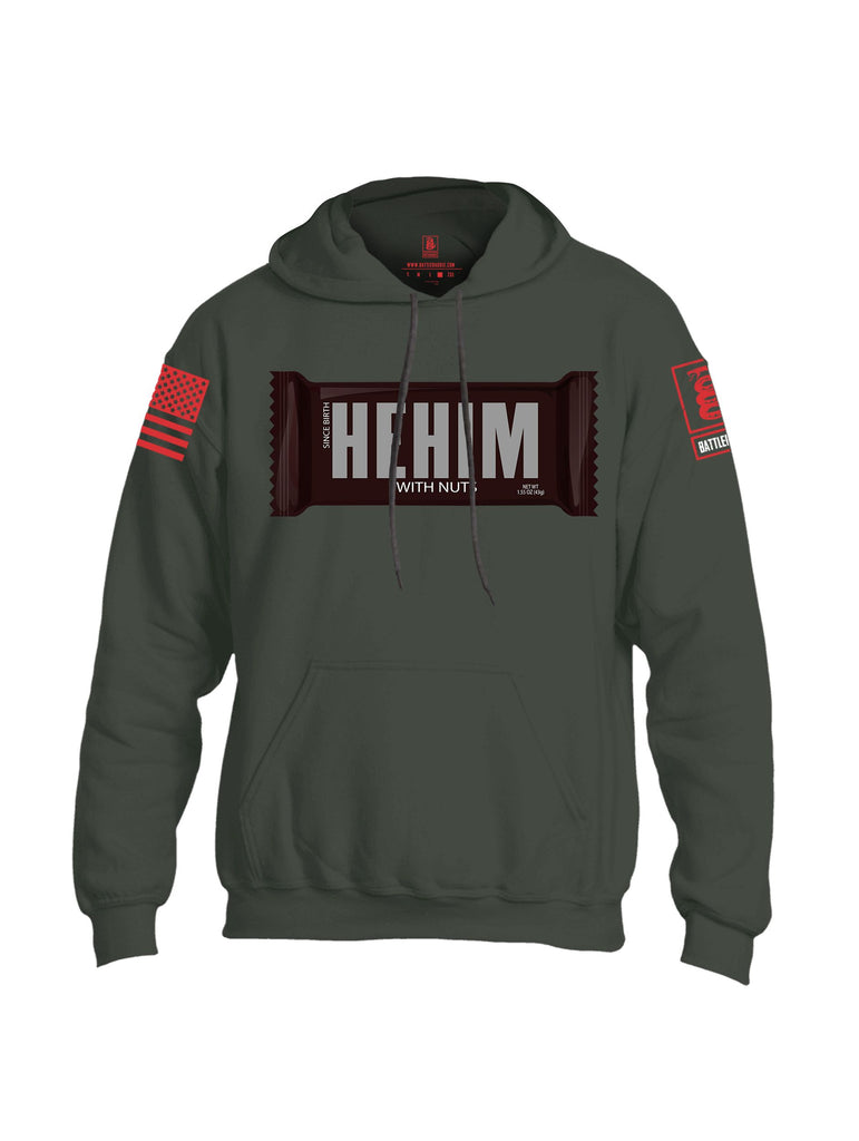 Battleraddle Hehim Choco Bar  Red Sleeves Uni Cotton Blended Hoodie With Pockets