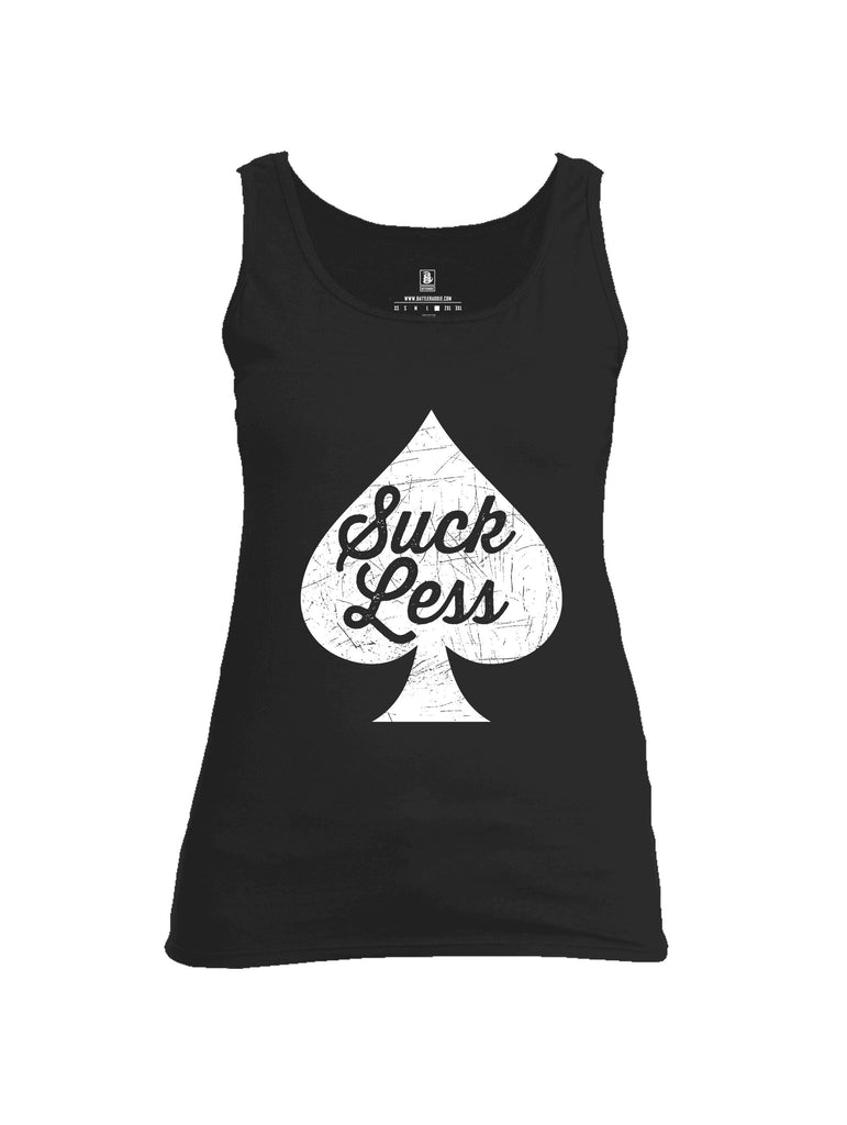 Battleraddle Suck Less White Sleeves Women Cotton Cotton Tank Top