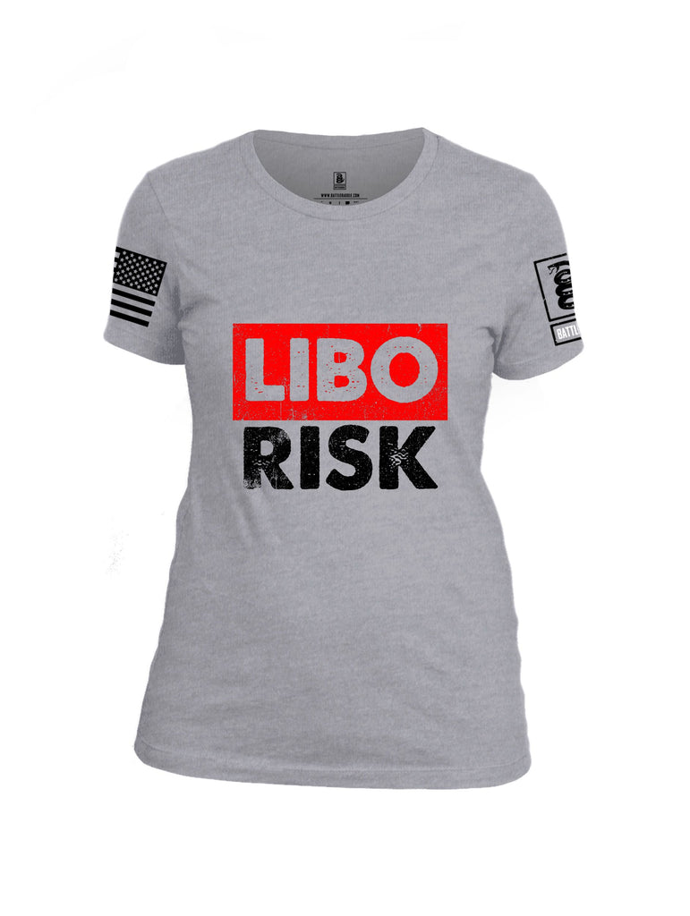 Battleraddle Libo Risk Black Sleeves Women Cotton Crew Neck T-Shirt