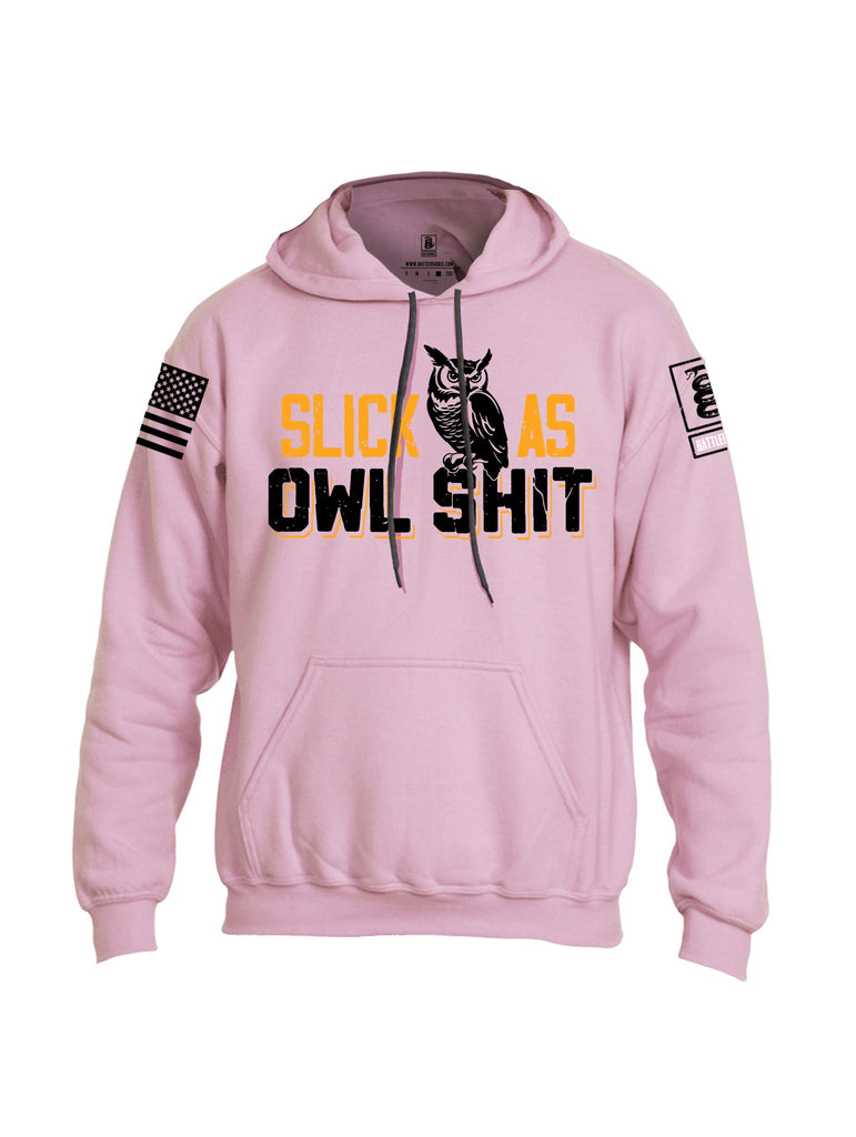Battleraddle Slick As Owl Shit Black Sleeves Uni Cotton Blended Hoodie With Pockets
