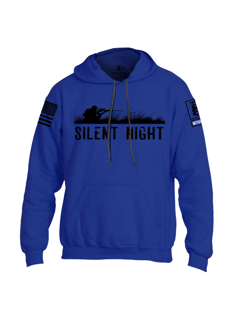 Battleraddle Silent Night  Black Sleeves Uni Cotton Blended Hoodie With Pockets