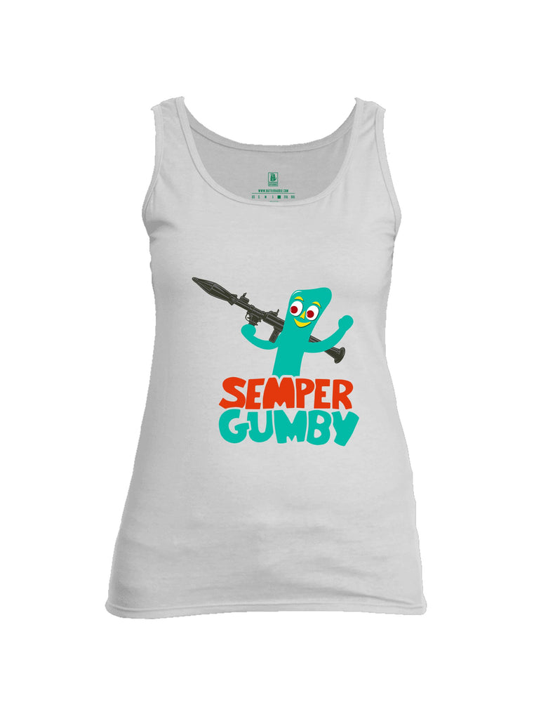 Battleraddle Semper Gumby Pearl Green Sleeves Women Cotton Cotton Tank Top