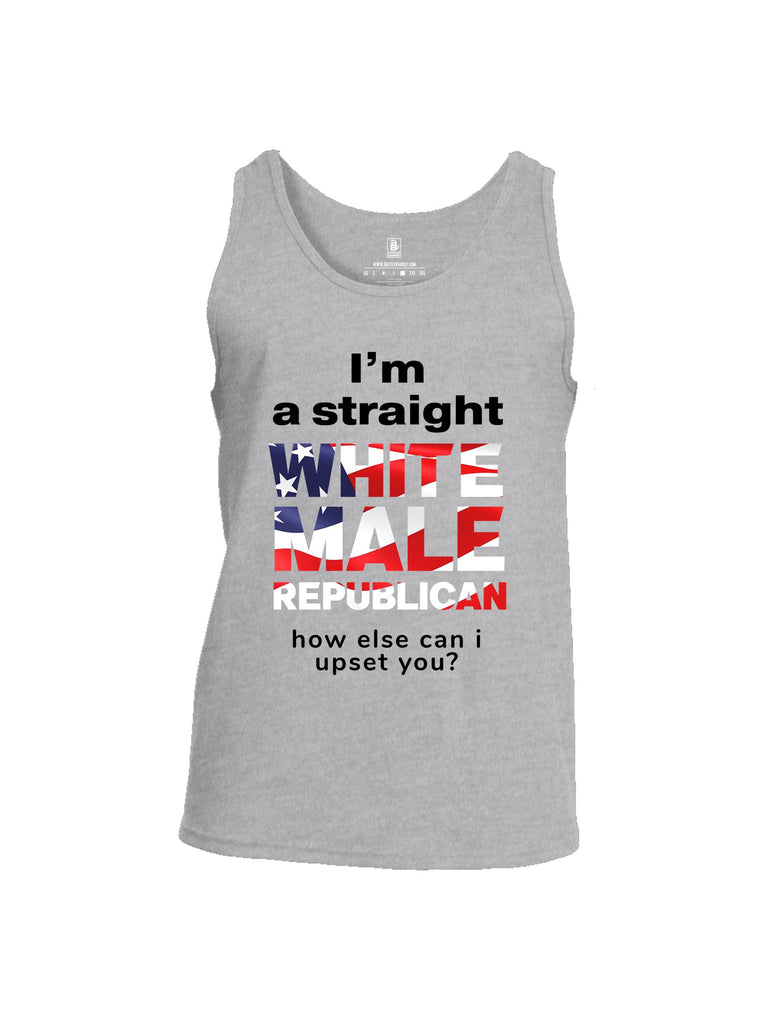 Battleraddle I'M A Straight White Male Republican White Sleeves Men Cotton Cotton Tank Top