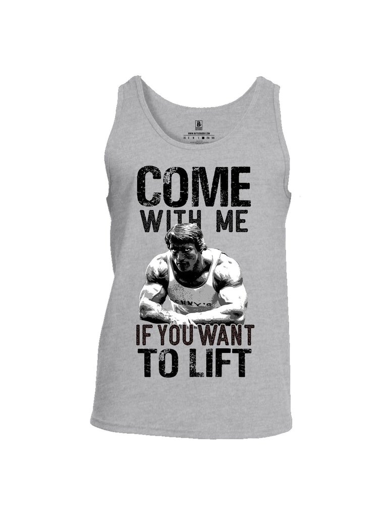 Battleraddle Come With Me If You Want To Lift  Black Sleeves Men Cotton Cotton Tank Top