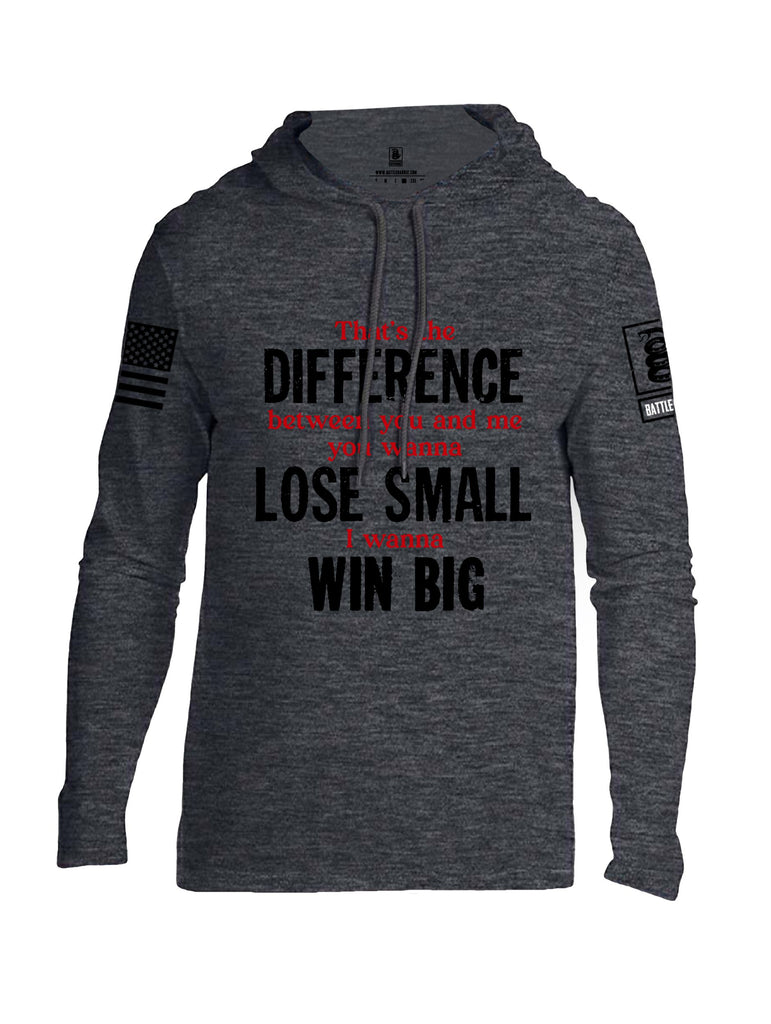 Battleraddle That'S The Difference Black Sleeves Men Cotton Thin Cotton Lightweight Hoodie