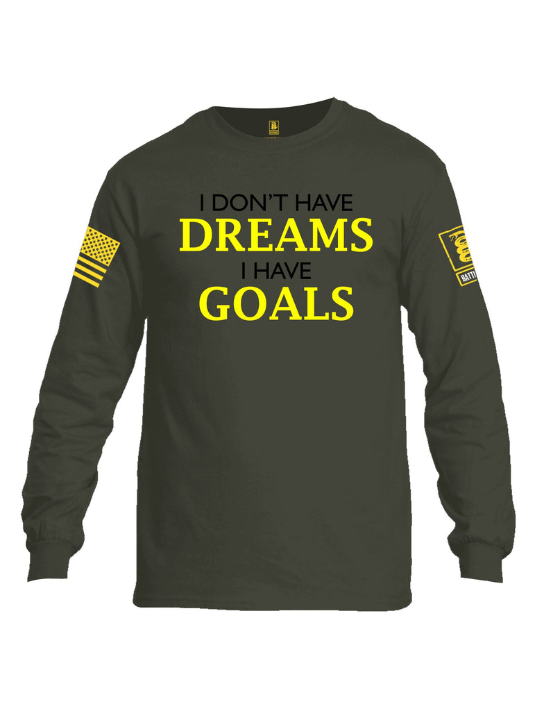 Battleraddle I Don'T Have Dreams Yellow Sleeves Men Cotton Crew Neck Long Sleeve T Shirt